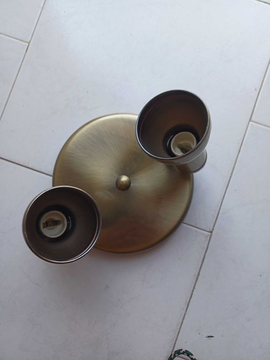 2 Iron Wall/Ceiling Sconces - Chestnut/Gold64861606941569121