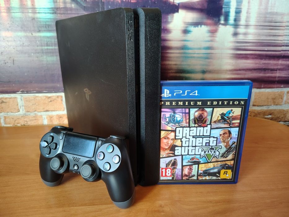 Sony PlayStation 4 Slim + GTA V диск з ігрою, соні плей стейшен 4 с грою  на диску гта 5
