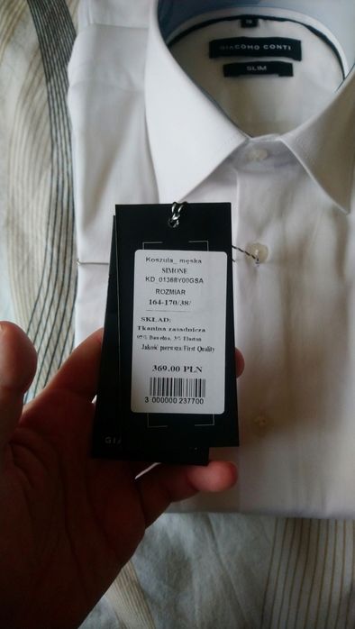 Koszula biała elegancka męska Giacomo Conti