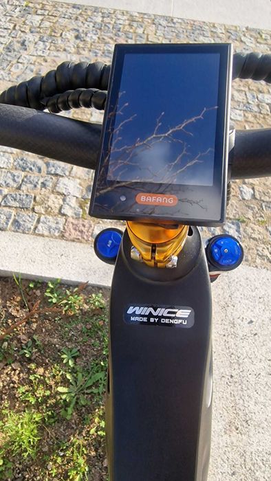 Bicicleta elétrica WINICE Bafang em carbono