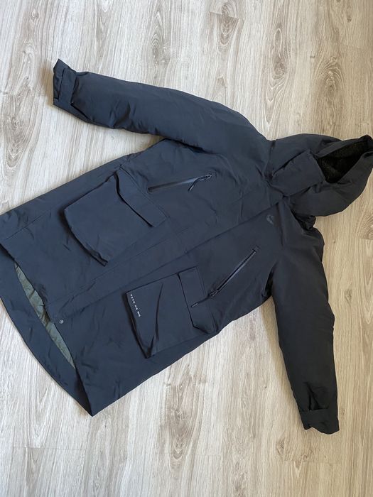 Parka dluga kurtka plaszcz nike damska 36/s 38/m czarna pierz puch