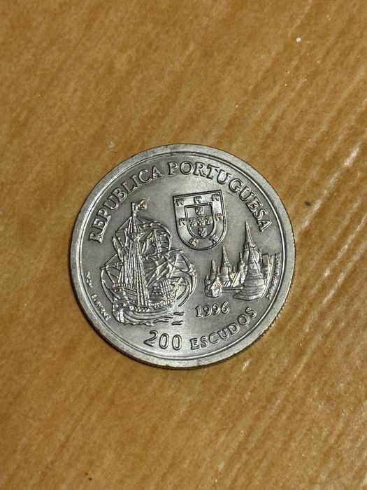 Moeda Portugal 200$00 1996 Reino do Sião Bela