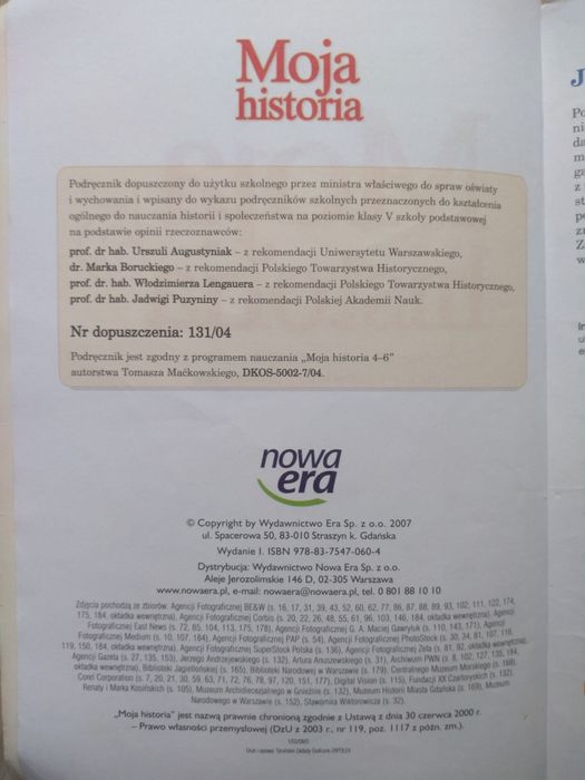 Moja historia 5. Podręcznik