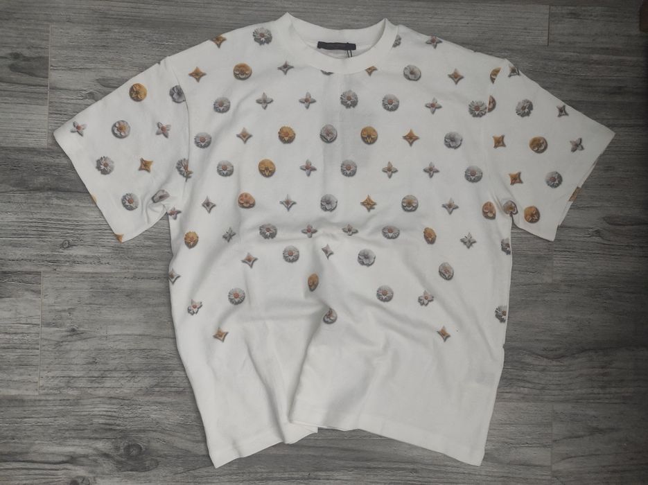 Koszulka Louis Vuitton Monogram Jacquard Daisy T-Shirt Klasa Premium L