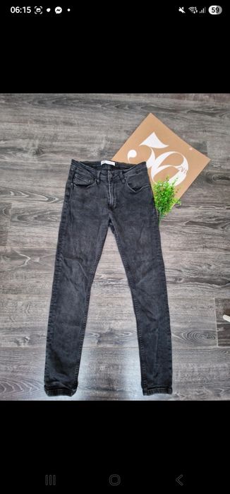 Zara czarne męskie jeansy skinny super stan
