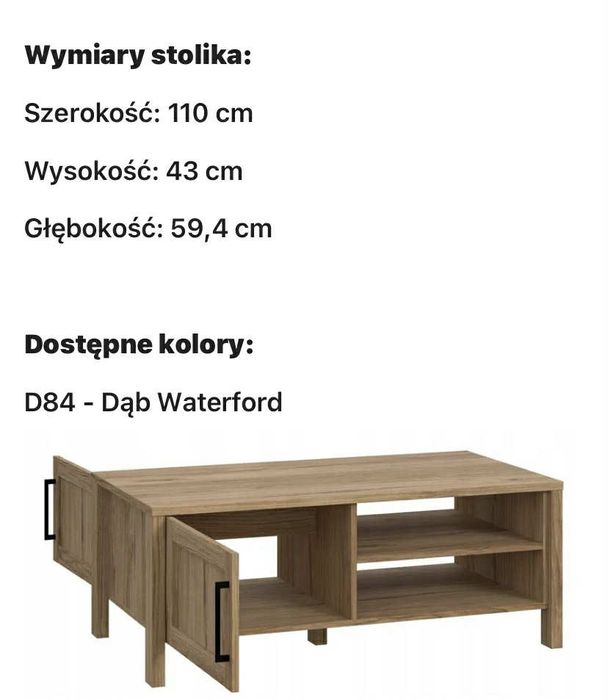 Ława Stolik dąb waterford