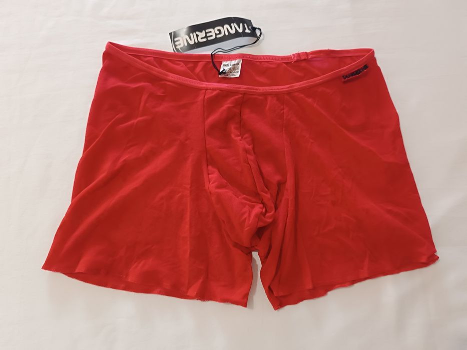 Boxer Vermelho Transparente. Homem. Tamanho S - M