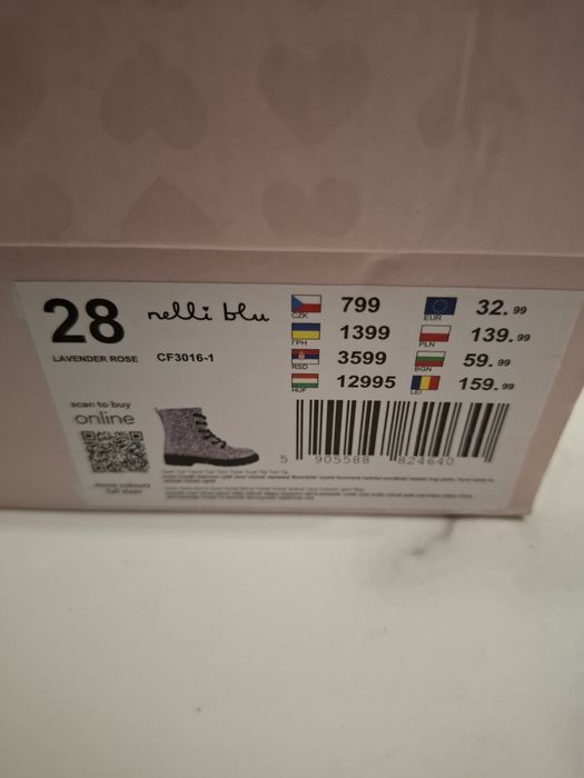 Kozaki trzewiki nelli blu 28 serduszka