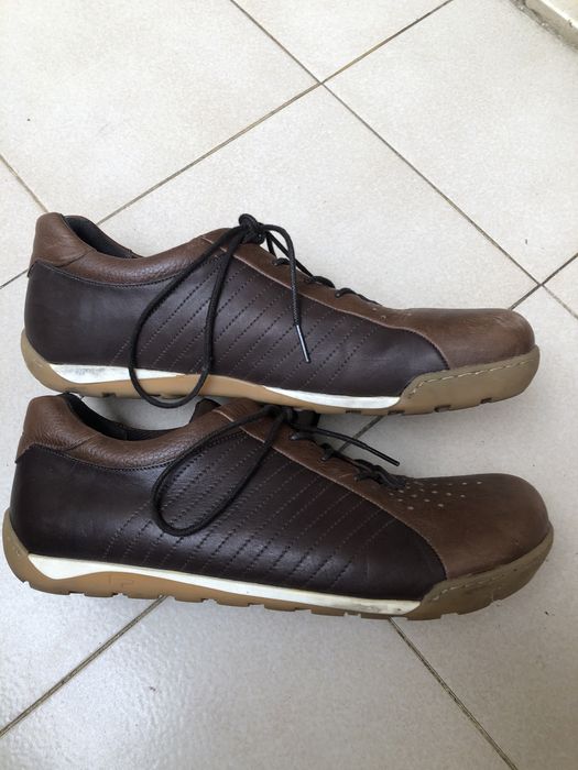 Sapatilhas Le Coq Sportif n.43 (calça 44) pele castanha