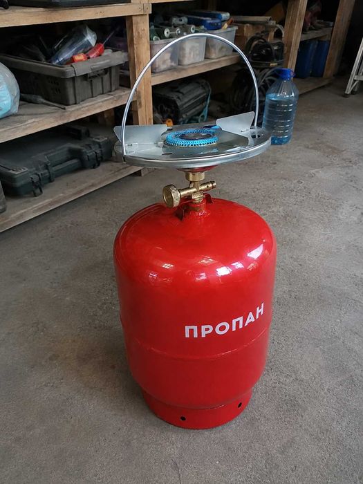 Газовий балон на 8 літрів з пальником. Під газ ПРОПАН.Газовый баллон.