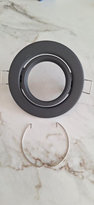 ZESTAW 25x Oprawki Sufitowe Ruchoma IDEALED Czarny Mat + Gniazda GU10