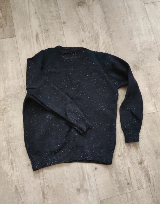 Ciepły sweter męski 40 L Easy granatowy 
Granatowy w białe drobinki.
M