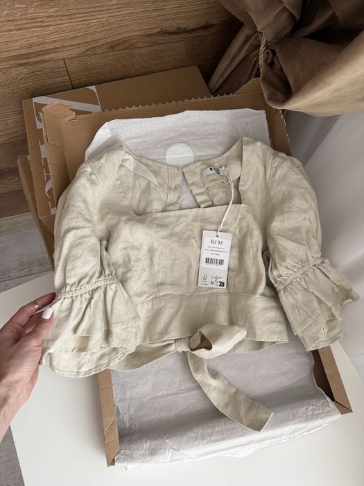 Топ лляний na-kd zara xs 32