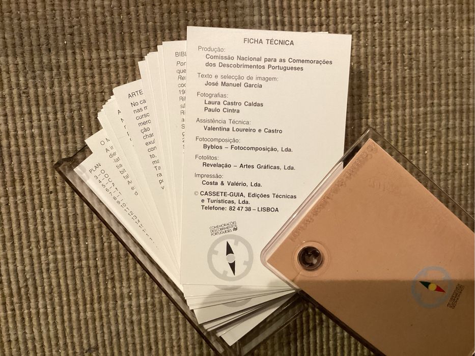 OS DESCOBRIMENTOS PORTUGUESES. Cassette guia comissão descobrimentos.