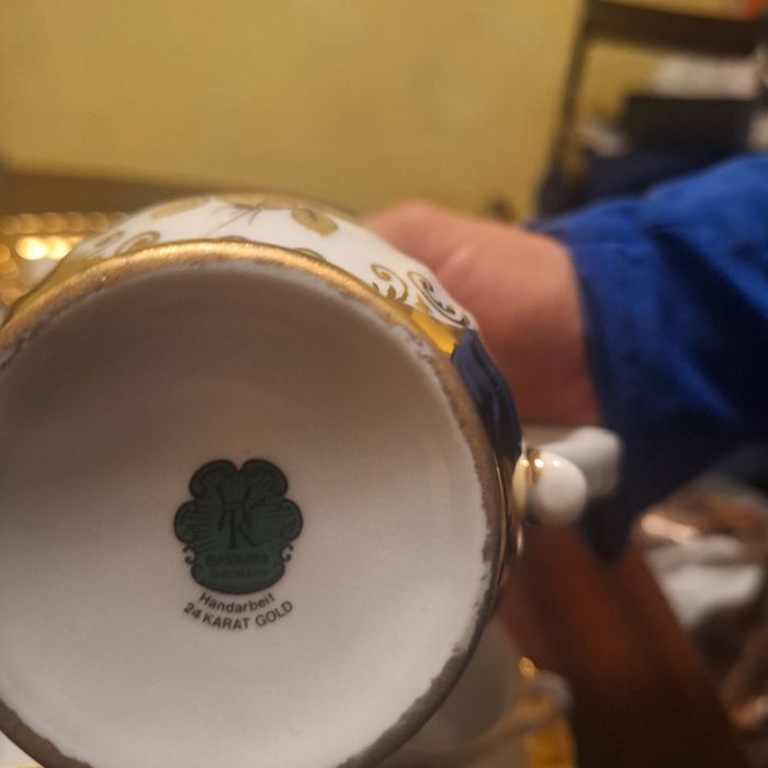 Serwis kawowy Bavaria 24 karat gold