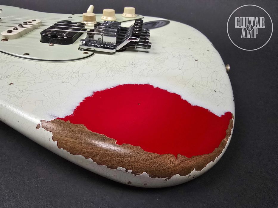 2016 Fender Custom Shop ’69 Stratocaster Olimpic White over Dakota Red HSS