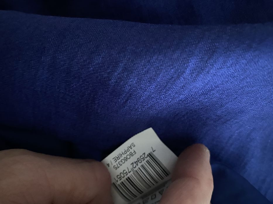 Szafirowa sukienka wieczorowa imprezowa koktajlowa nowa premium