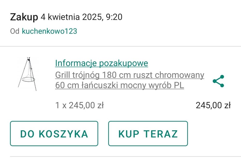 Grill trójnóg z paleniskiem