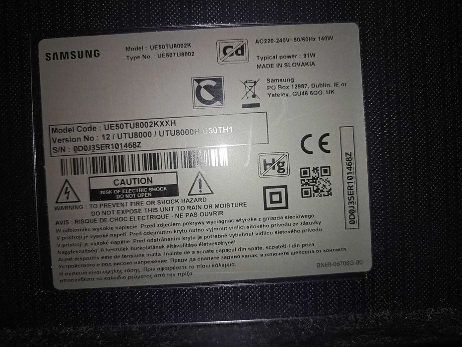 Samsung UE50TU8002 Диагональ 126cm 4K Ultra HD Smart Wi-Fi