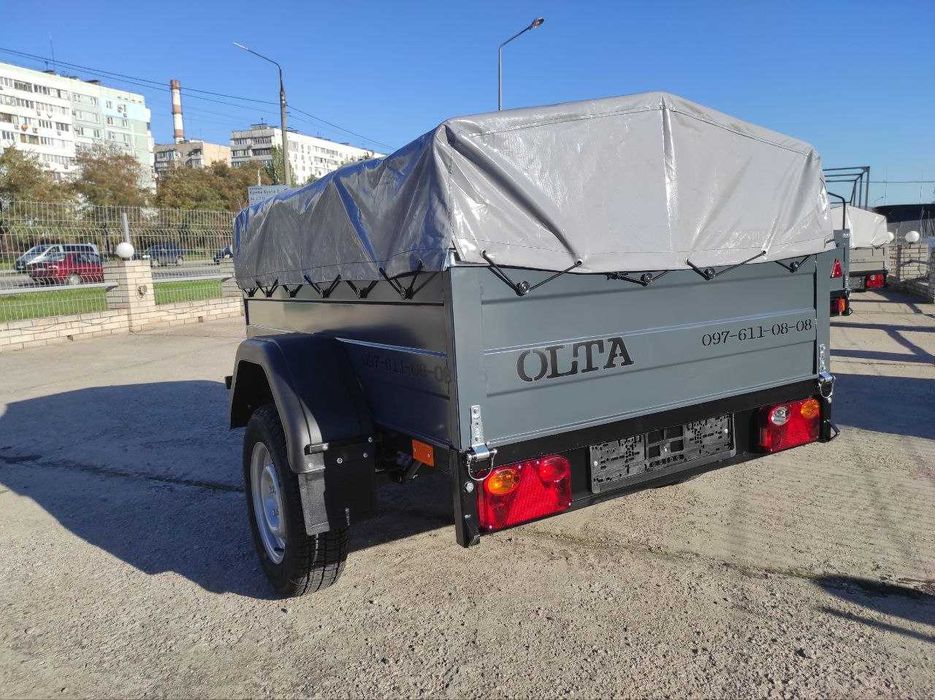 Одновісний причіп "Olta-trailers 303", розмір 2000*1320*450 мм. ЦІНА ВКАЗАНА БЕЗ КОЛЕС ТА ТЕНТУ!