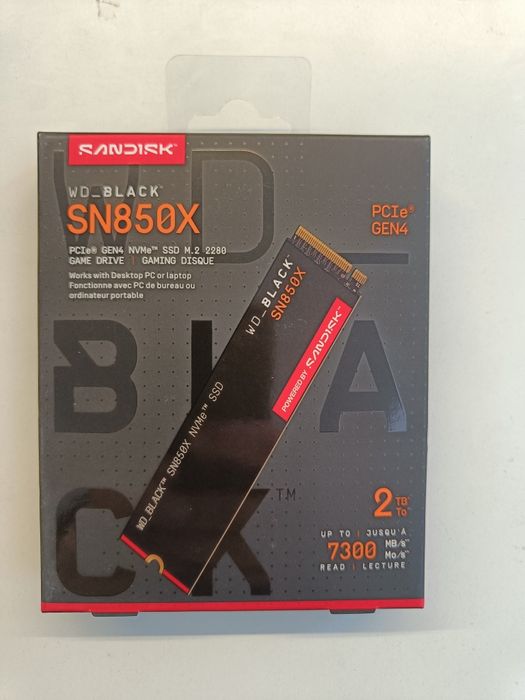 Nowy dysk WD Black SN850X 2TB SSD 7300MB/s M.2 2280 PCIe NVMe.