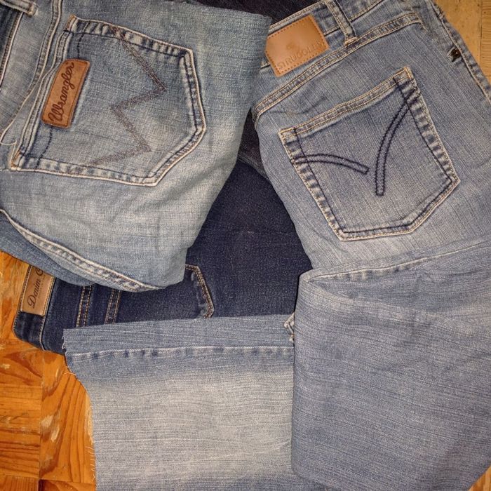 Джинс  тканина ветошь бу приблизно  10кг