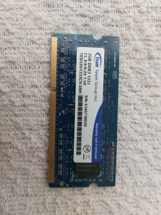 Модуль оперативної пам'яті Team Group 2GB DDR3 1333 SO-DIMM