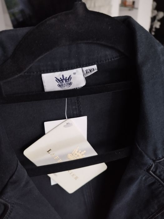 Lafei nier Elastyczny jeansowy żakiet cyrkonie plus size 6XL 48 50