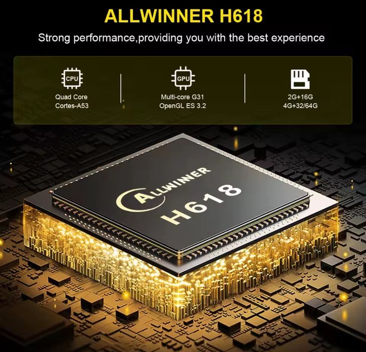 TV Box Allwinner H618 Android 12 WiFi podwójne 8K 4K BT