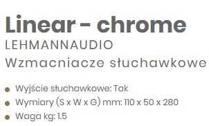 Wzmacniacz Słuchawkowy Lehmannaudio Linear Chrom