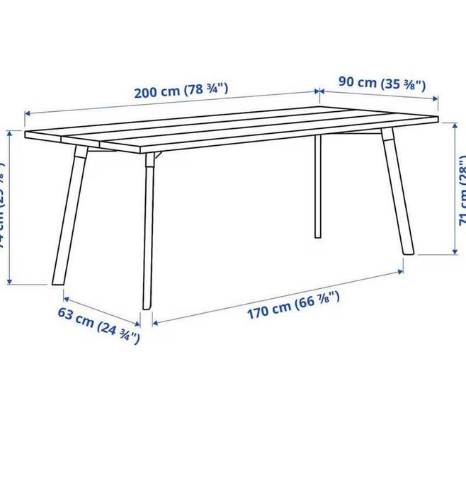Mesa Ikea Ypperlig 200x90