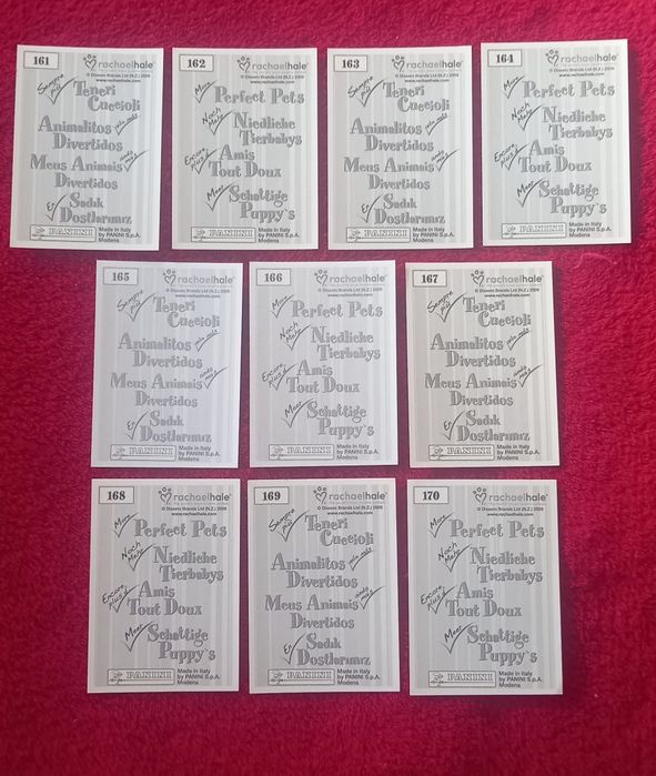 Conjunto de 10 cromos Perfect Pets