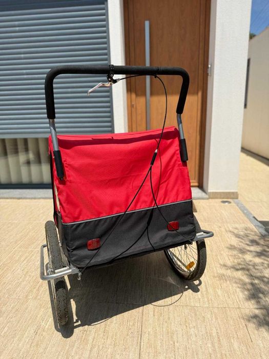 Atrelado de bicicleta de dois lugares