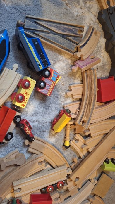 Tory drewniane. Kolejka ogromny zestaw