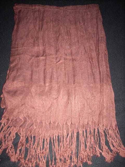 Echarpe grande com franjas em algodão indiano