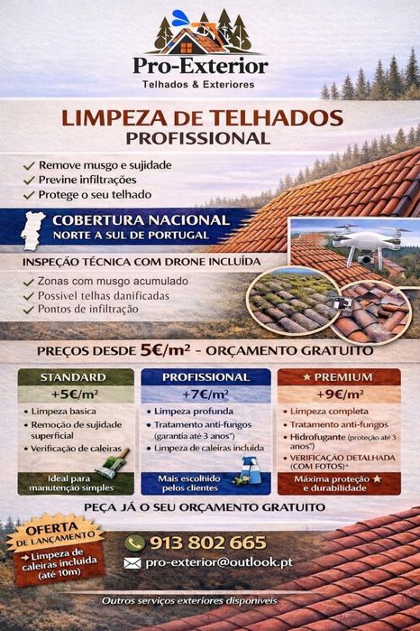 Limpeza de telhados