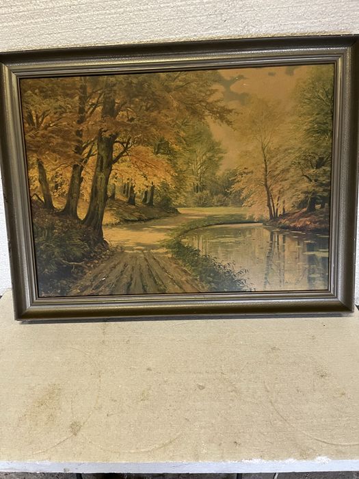 Stary obraz pejzaż replika z 1931 roku