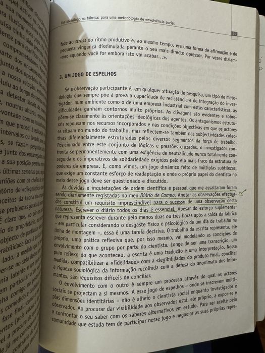 Experiência Etnográfica em Ciências Sociais