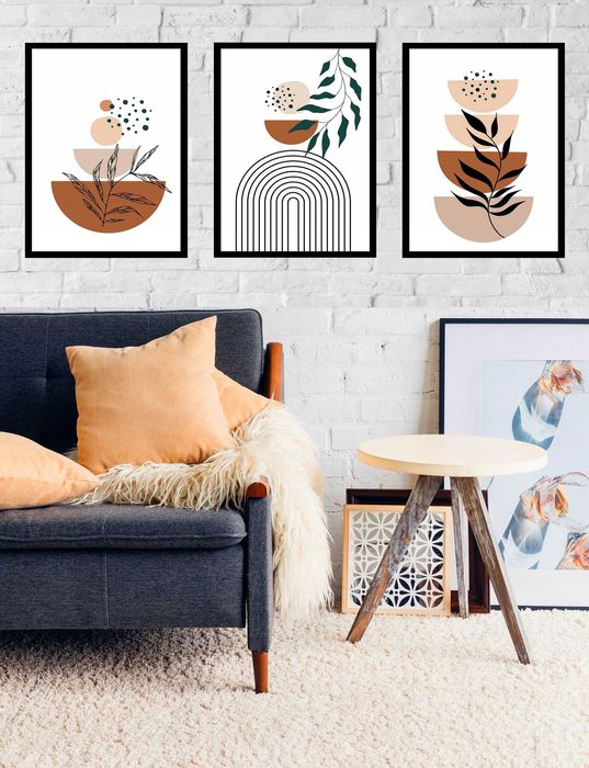 50x40 obrazy w ramie plakaty ramka ABSTRAKCJA NATURA KSZTAŁTY BOHO