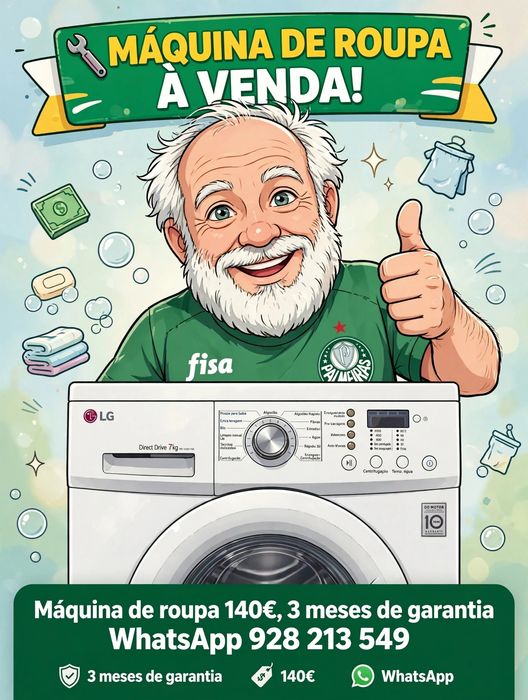 Entrega garantia máquina de roupa LG 8kg