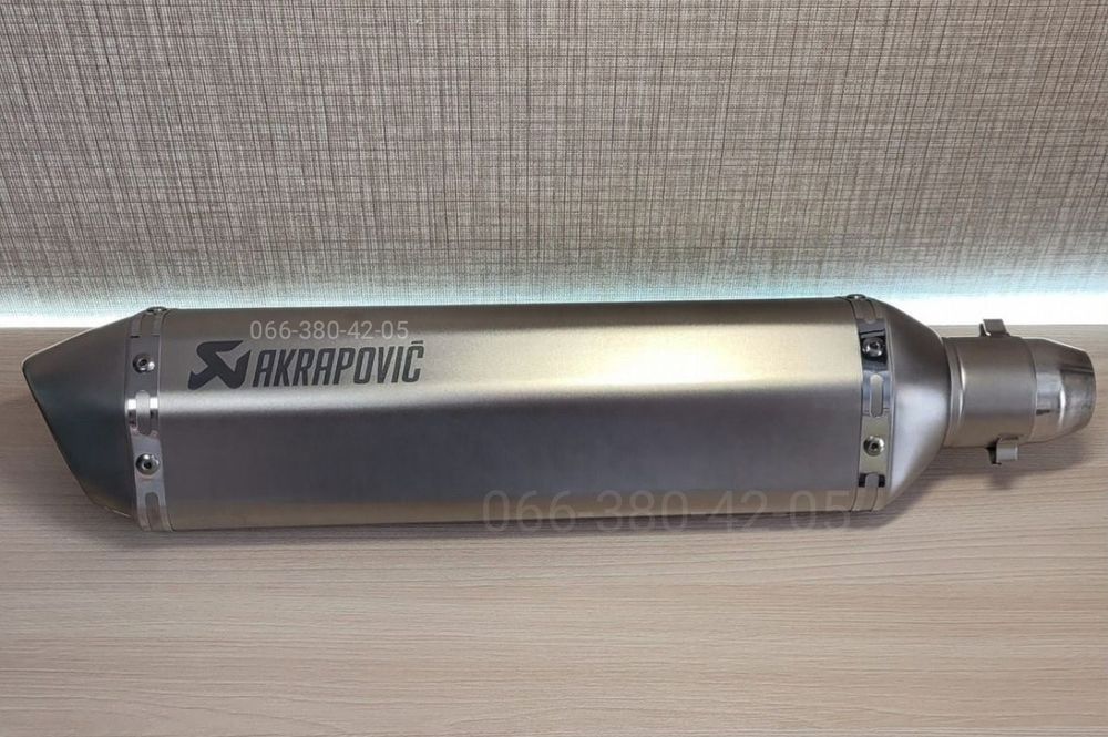 Мото глушитель Прямоток akrapovic карбон 47 см наклейка акрапович