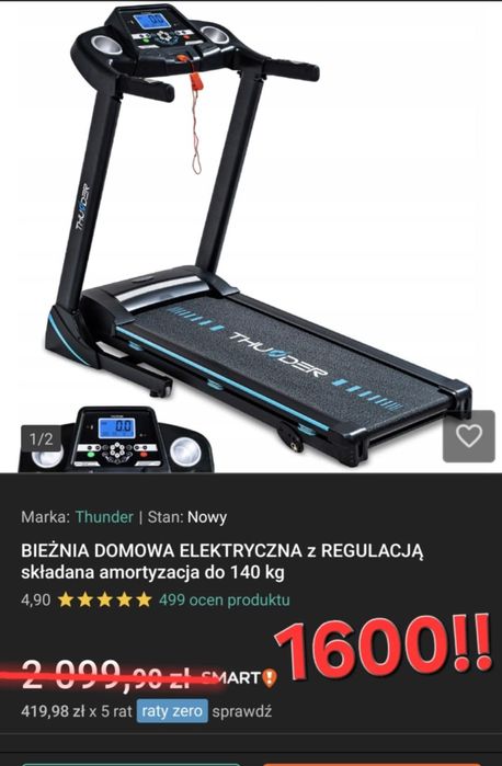 Bieżnia domowa  składana elektryczna