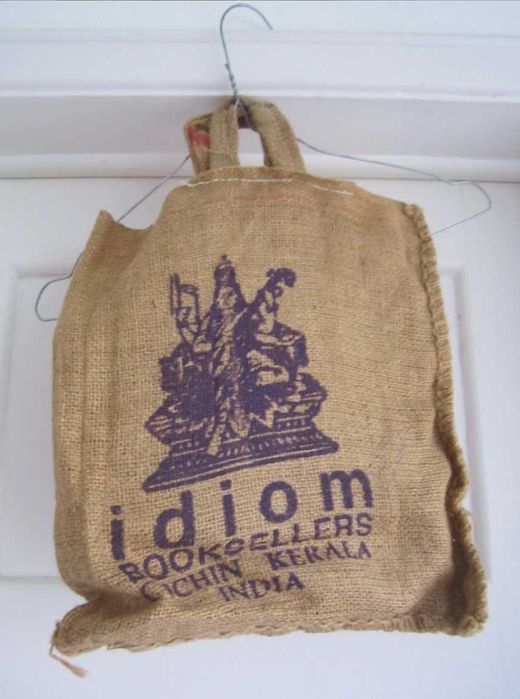 Saco Juta 2003 alças india idiom Booksellers Cochin Kerala artesanal