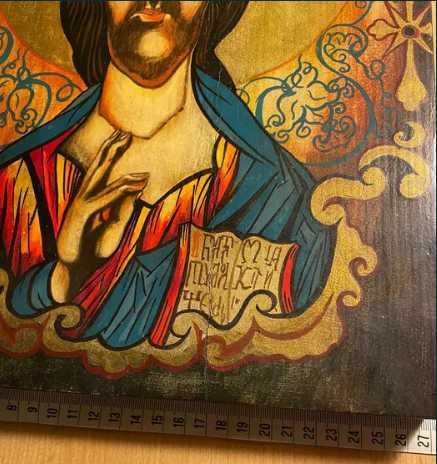 Jezus Chrystus Nauczyciel obraz  Ikona drewno pozłacany