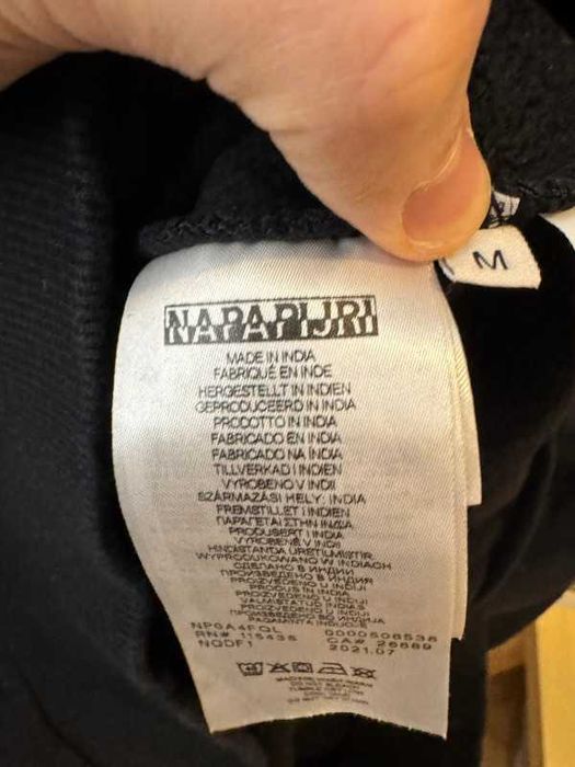 Bluza Napapijri Burgee Spellout Center Logo Black Sweatshirt M