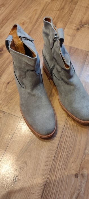 Botki damskie zamszowe