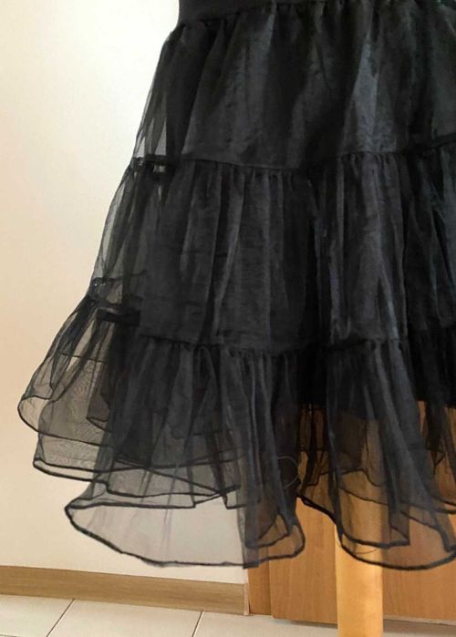 Halka tiulowa pin-up czarna