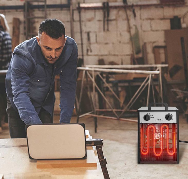 Grzejnik Budowlany Elektryczny Budowa Remonty Warsztat Samochodowy