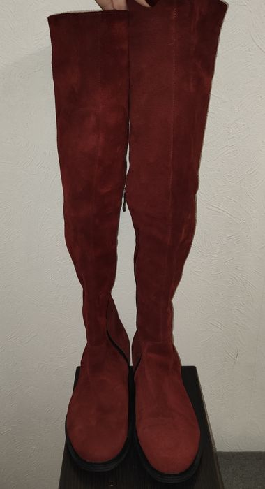 Ботфорти з натуральної замші 39 р.