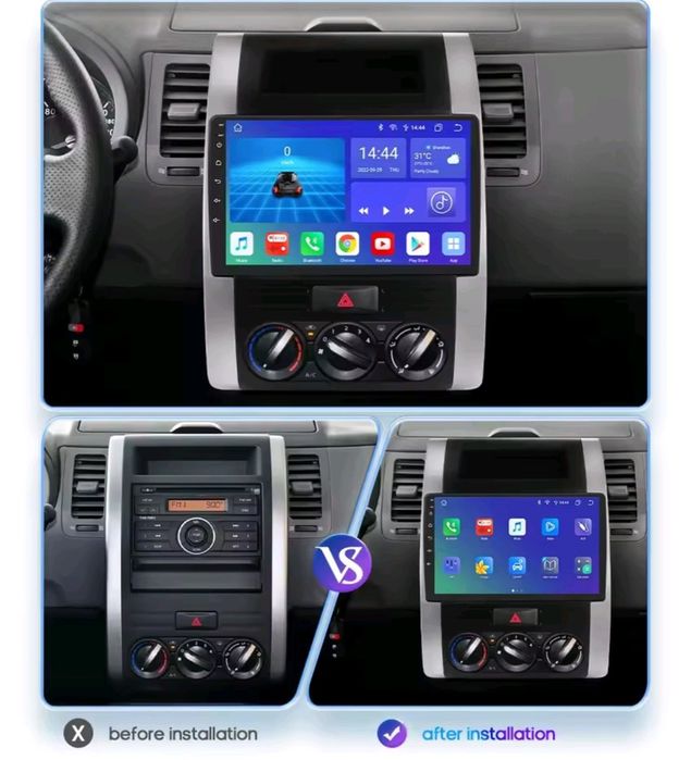 Rádio 10"Android Nissan X-Trail T31 Carplay Android Auto 2/32GB GPS novo